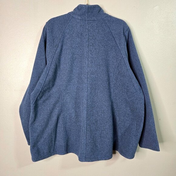 Athleta Women's 3X Stroll Fleece Full-Zip Jacket Chrome Blue Athletic soft Fall - Picture 2 of 11